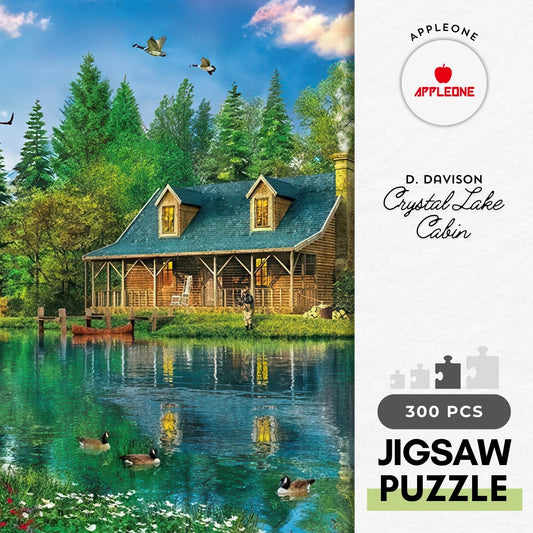 Appleone 300-334　Illustration • Crystal Lake Cabin　300 Pieces Jigsaw Puzzle