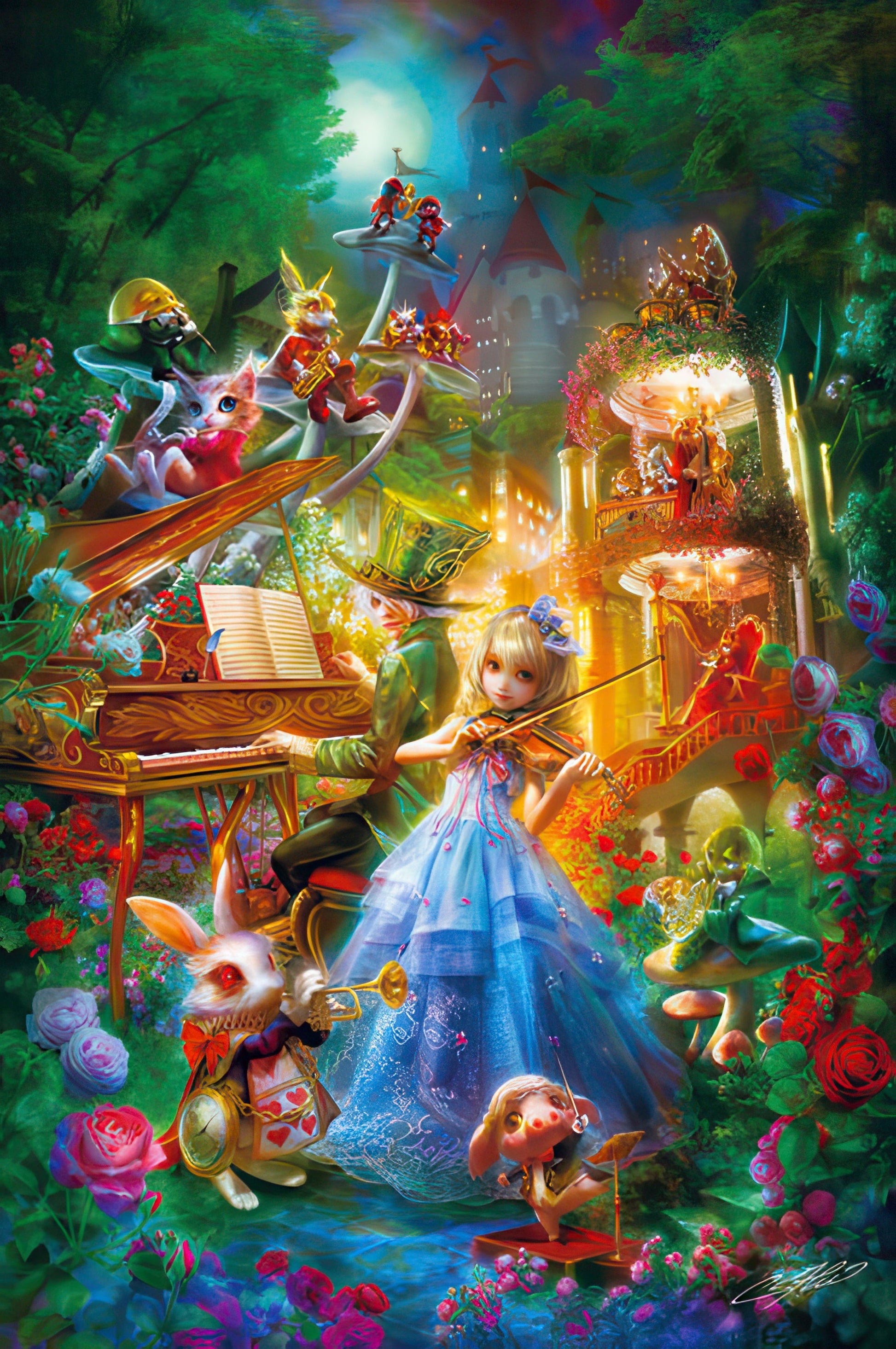 appleone-300-343-illustration-alice-symphony-300-pieces-jigsaw-puzzle