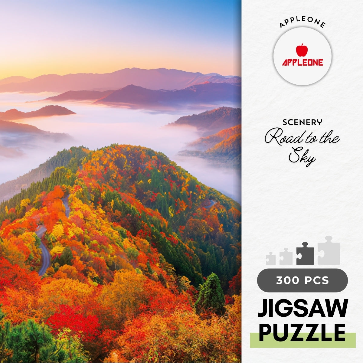 appleone-300-347-scenery-road-to-the-sky-300-pieces-jigsaw-puzzle