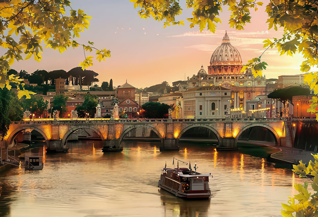 appleone-300-350-scenery-sunset-at-st-peter-s-basilica-300-pieces-jigsaw-puzzle