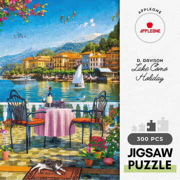 appleone-300-357-illustration-lake-como-holiday-300-pieces-jigsaw-puzzle