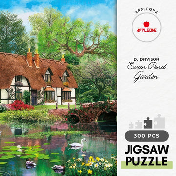 appleone-300-365-illustration-swan-pond-garden-300-pieces-jigsaw-puzzle