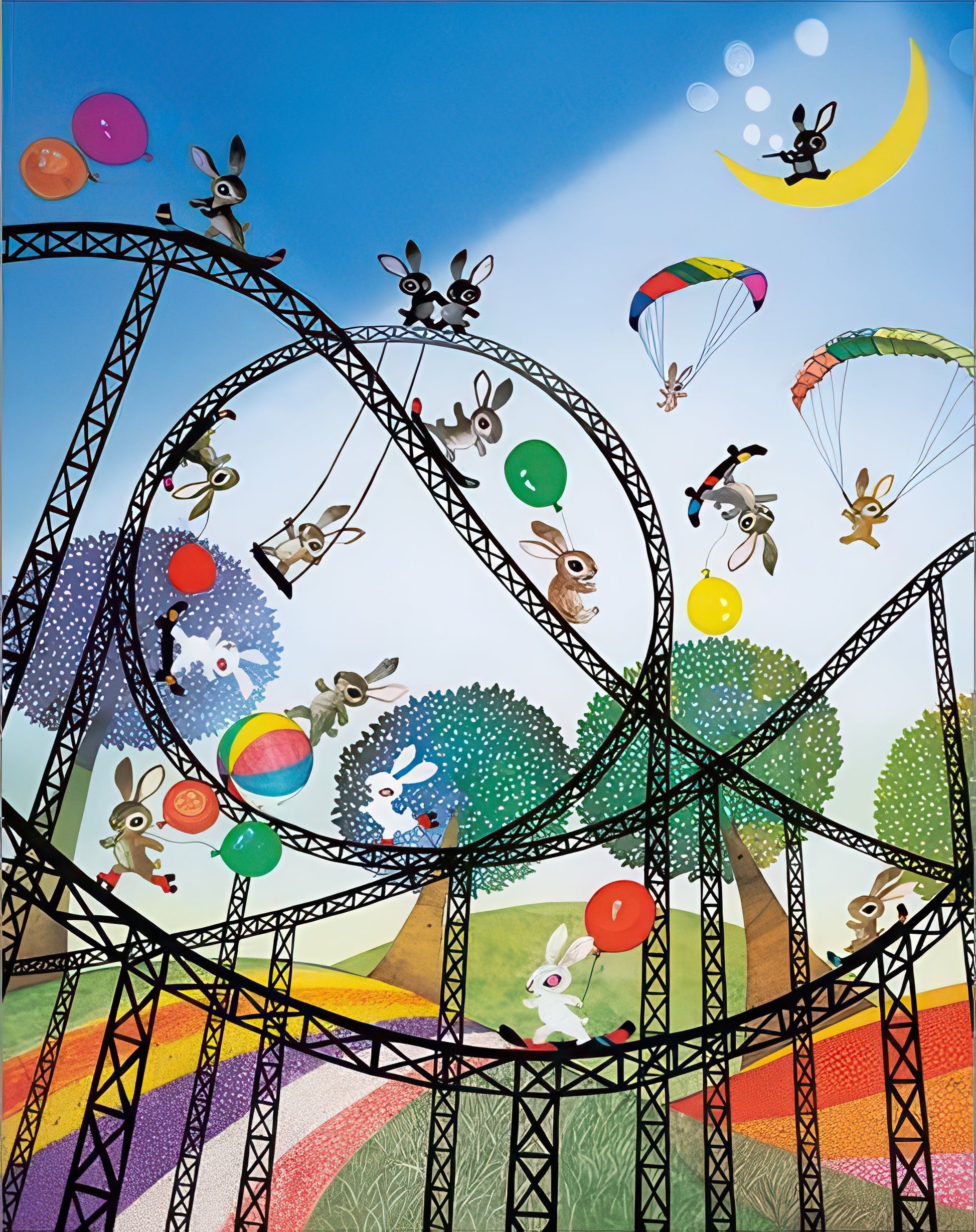 appleone-300-374-illustration-jumping-rabbit-300-pieces-jigsaw-puzzle