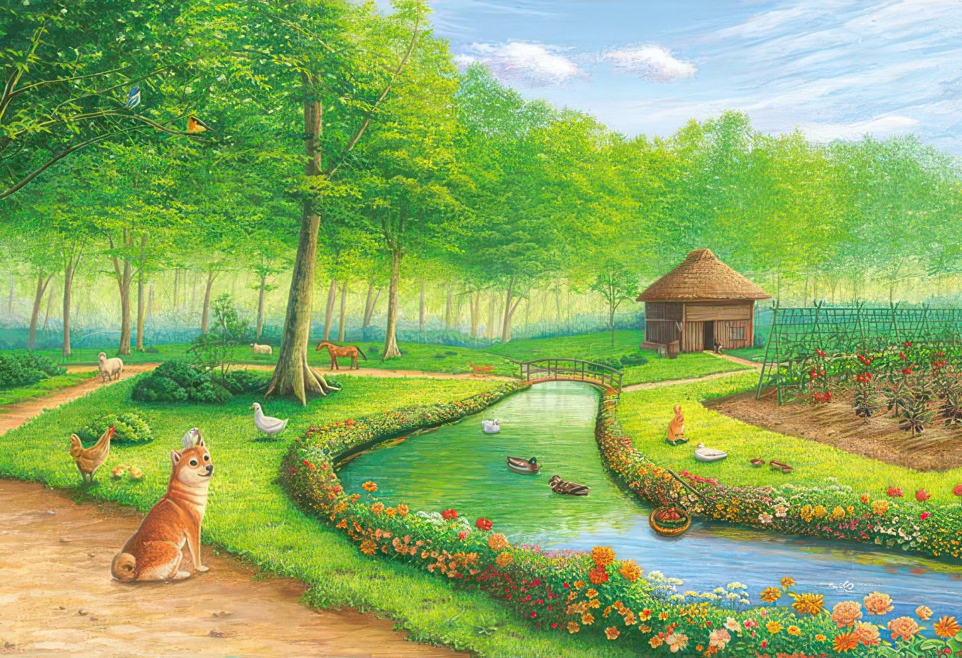 appleone-300-376-illustration-minori-village-300-pieces-jigsaw-puzzle