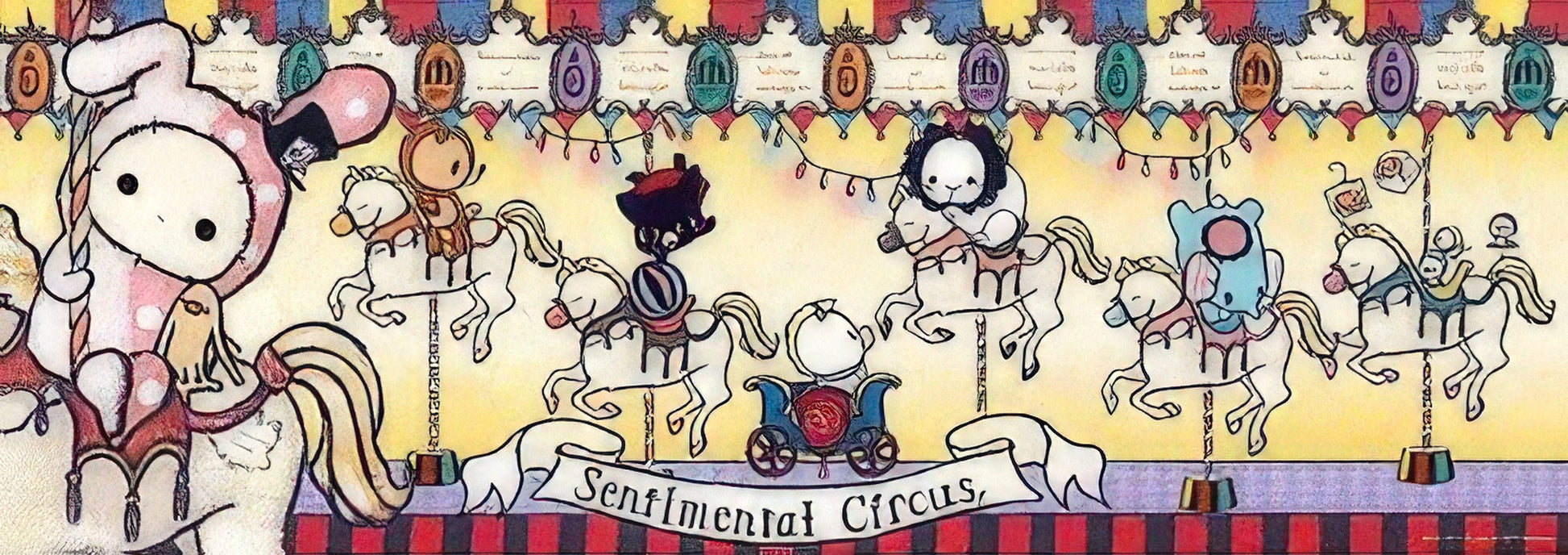 appleone-352-004-sentimental-circus-carousel-of-a-sleepless-night-352-pieces-jigsaw-puzzle