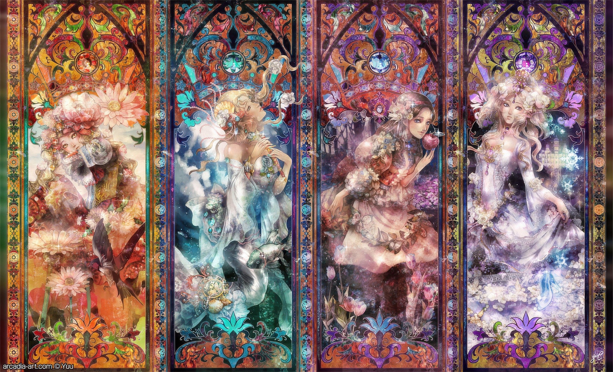 appleone-500-211-fairy-tales-of-the-four-seasons-500-pieces-jigsaw-puzzle