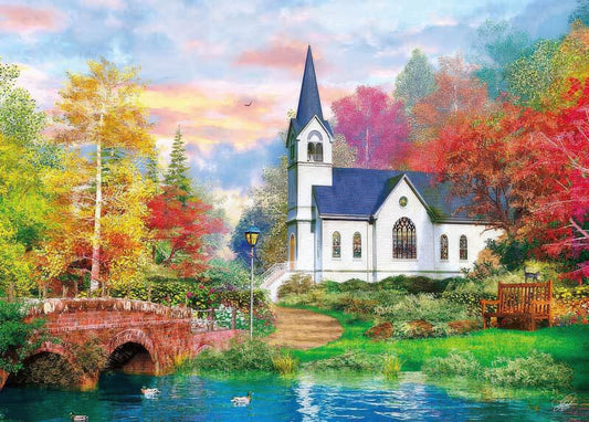 Appleone 500-233　Illustration • Autumn Church　500 Pieces Jigsaw Puzzle