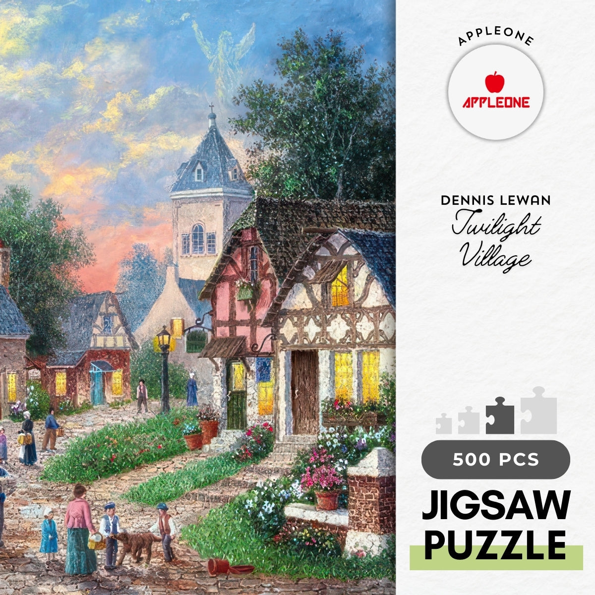 appleone-500-245-illustration-twilight-village-500-pieces-jigsaw-puzzle