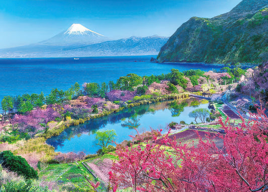 Appleone 500-252　Scenery • Peach Blossoms and Mt. Fuji in Fine Weather　500 Pieces Jigsaw Puzzle