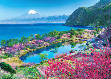 Appleone • Scenery • Peach Blossoms and Mt. Fuji in Fine Weather　500 PCS　Jigsaw Puzzle