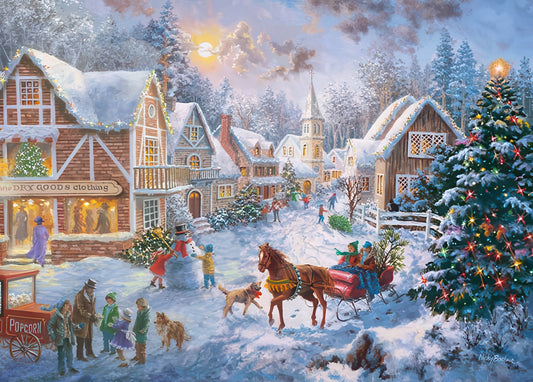 Appleone 500-275　Fine Art • Joyful Snow　500 Pieces Jigsaw Puzzle