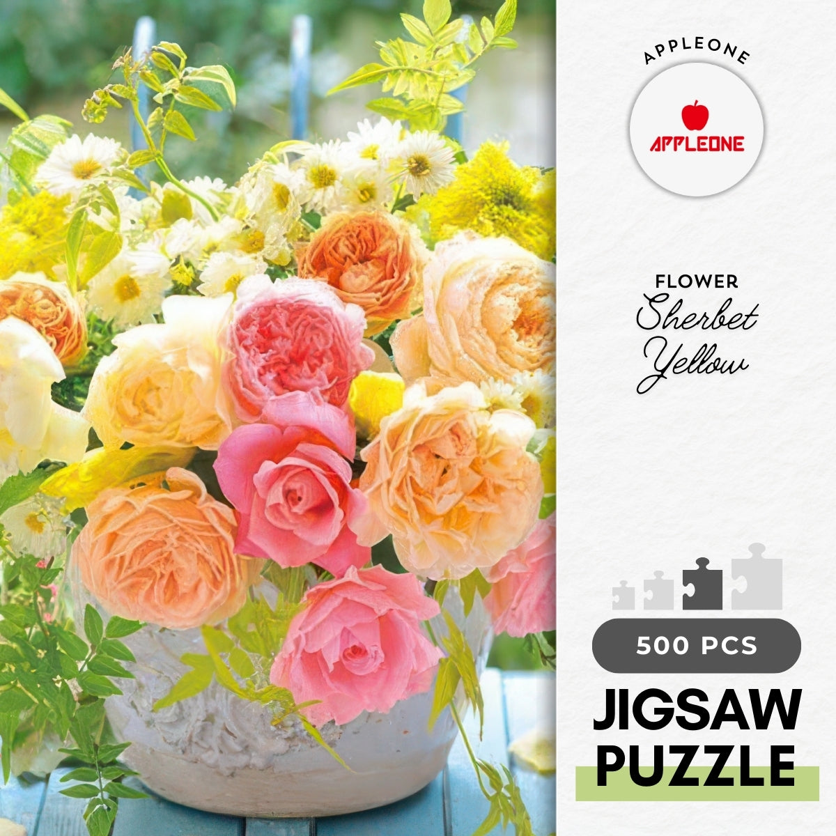 appleone-500-276-flower-sherbet-yellow-500-pieces-jigsaw-puzzle