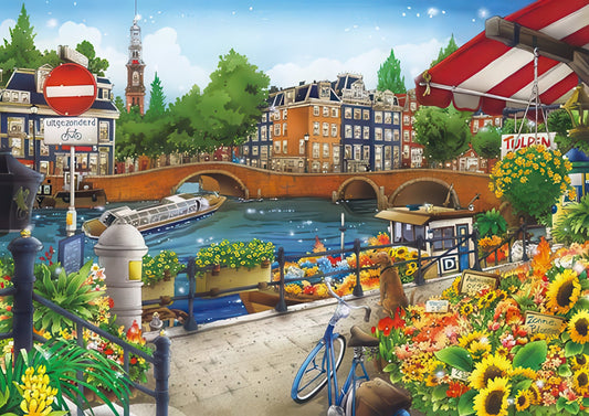 Appleone 500-307　Illustration • Holiday in Amsterdam　500 Pieces Jigsaw Puzzle