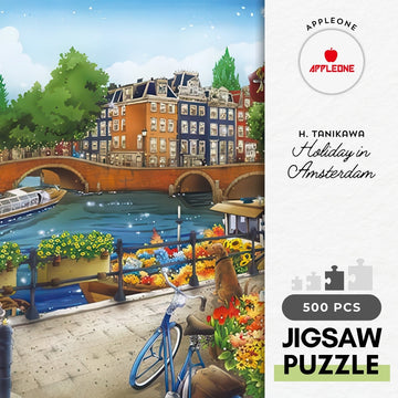 appleone-500-307-illustration-holiday-in-amsterdam-500-pieces-jigsaw-puzzle