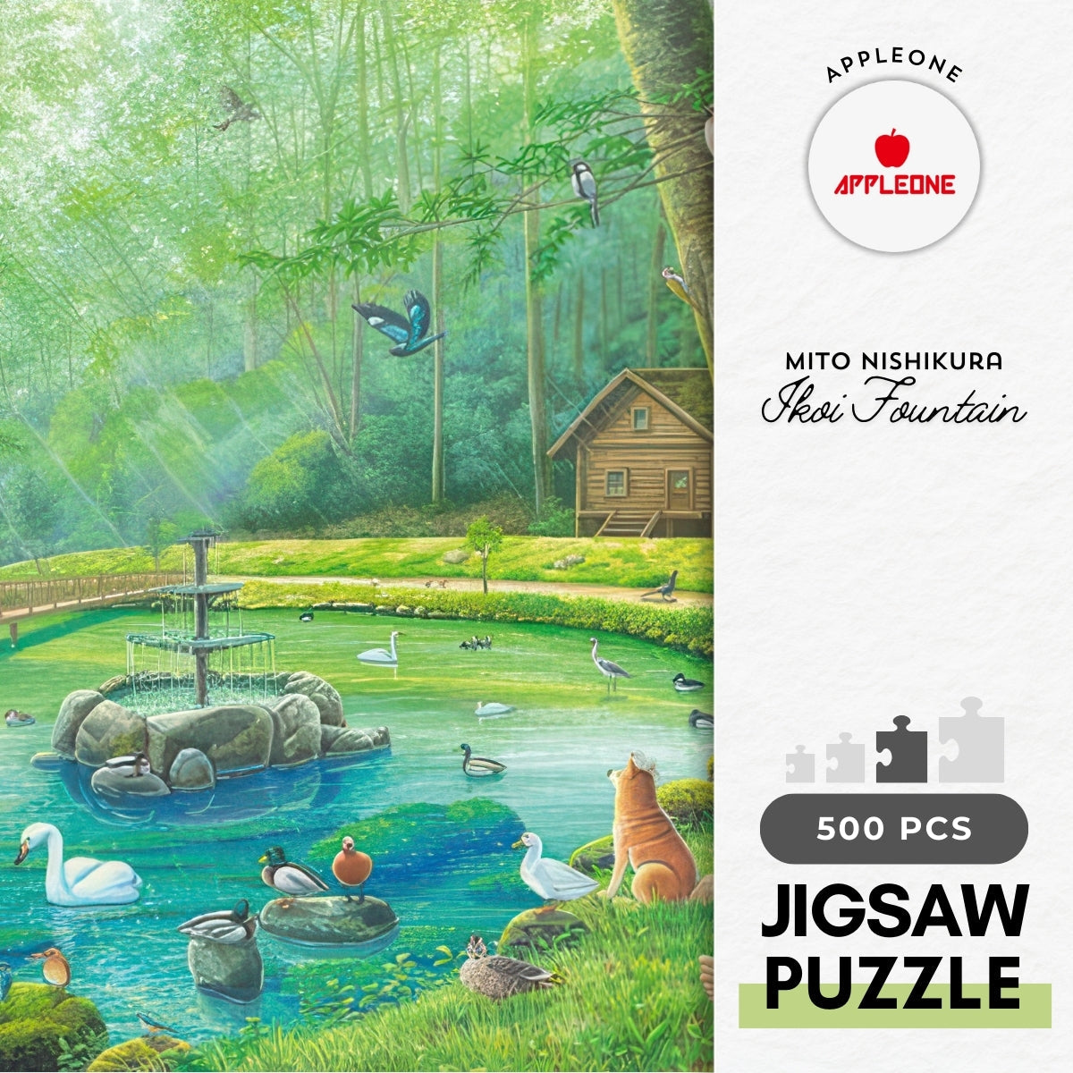 appleone-500-320-illustration-ikoi-fountain-500-pieces-jigsaw-puzzle