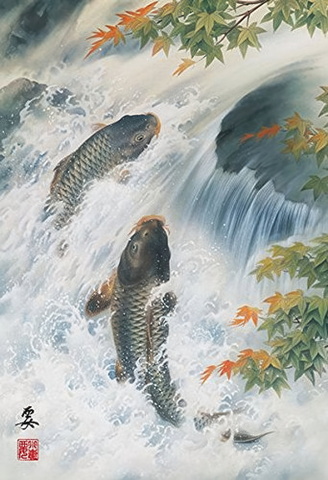 appleone-88-103-ascending-carp-painting-88-pieces-kids-puzzle