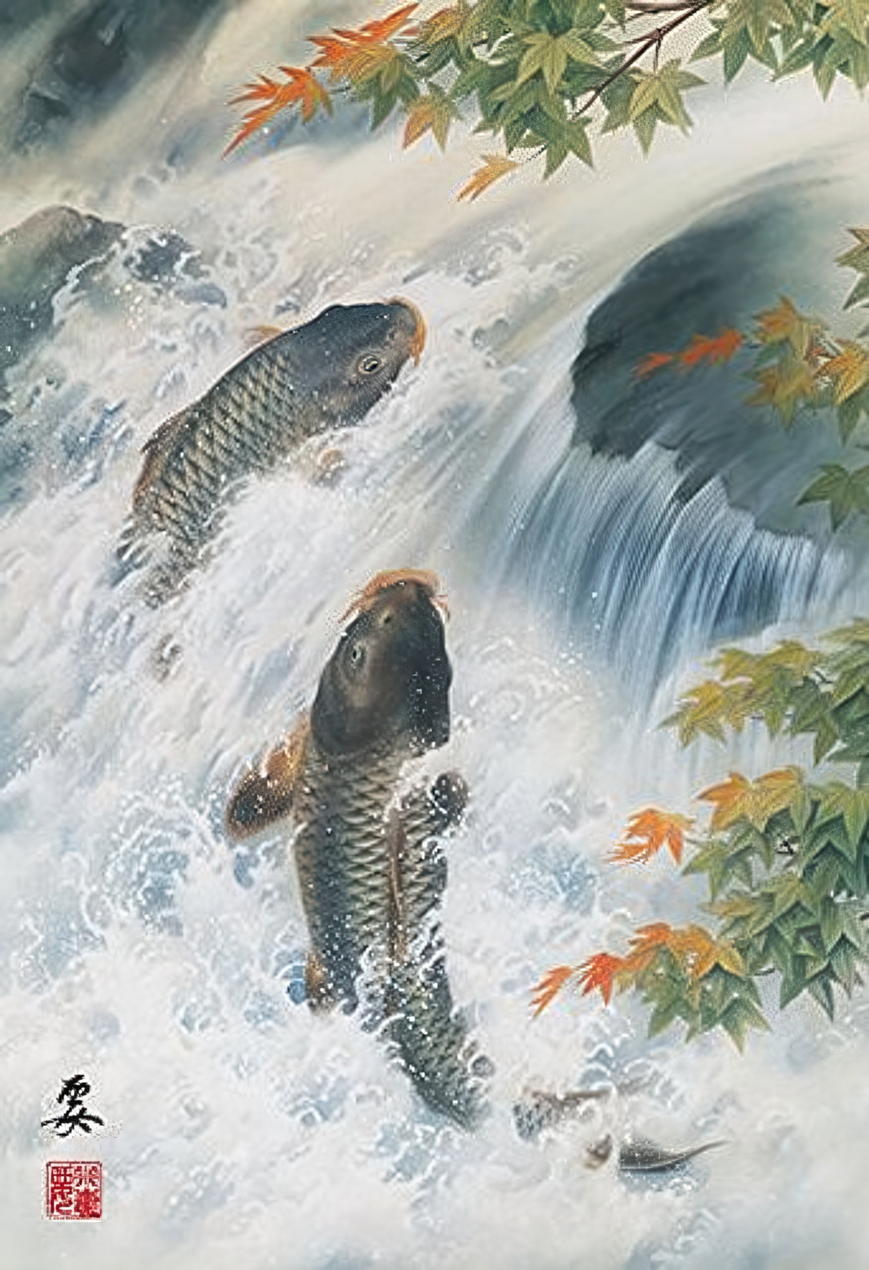 appleone-88-103-ascending-carp-painting-88-pieces-kids-puzzle
