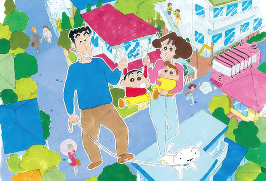 Appleone KY2213　Crayon Shinchan • Family Walk　300 Pieces Jigsaw Puzzle