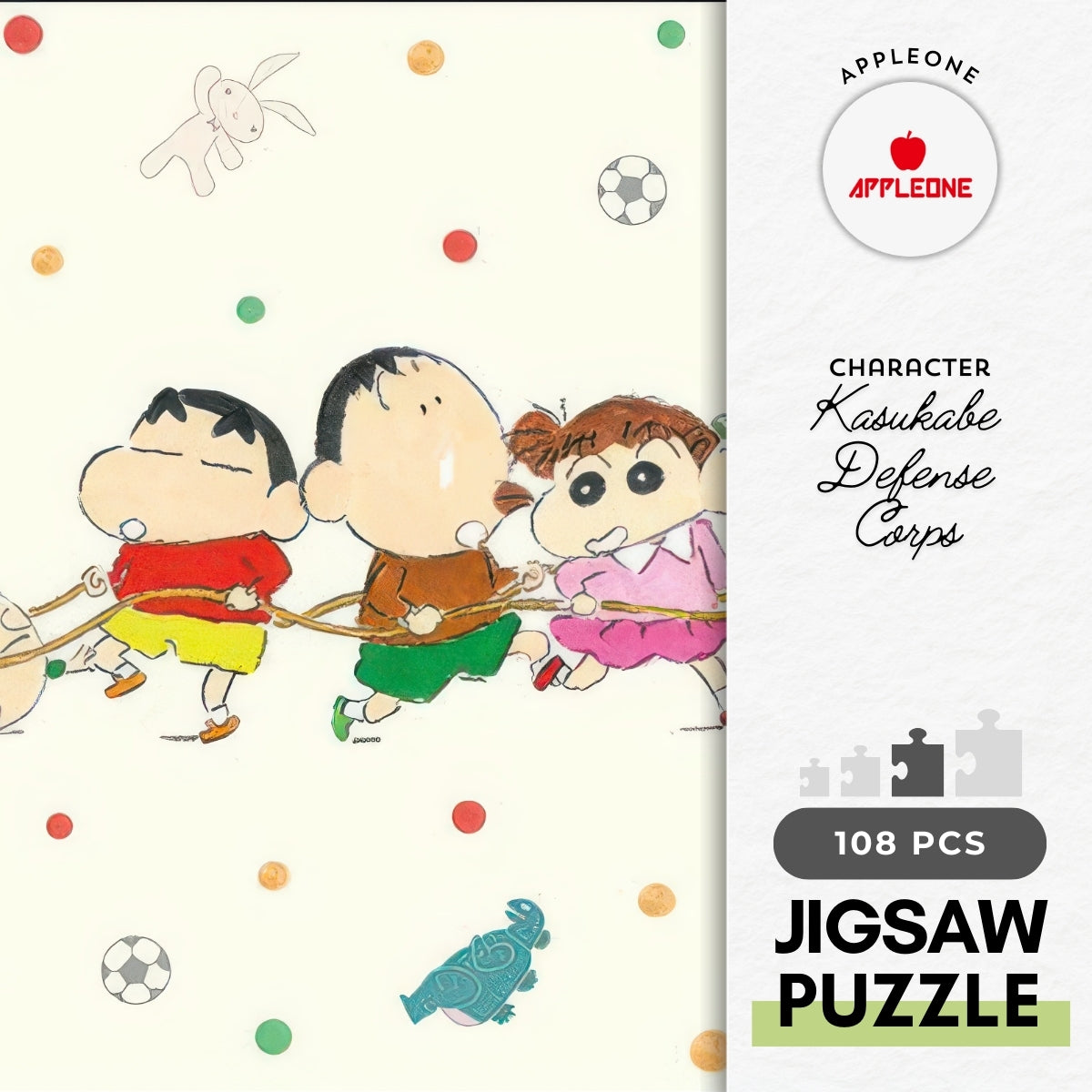 appleone-kyst2889em-crayon-shinchan-kasukabe-defense-corps-108-pieces-jigsaw-puzzle