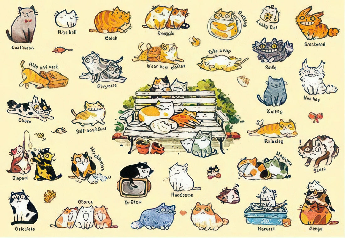 appleone-r300-002-illustration-lovely-cat-300-pieces-jigsaw-puzzle