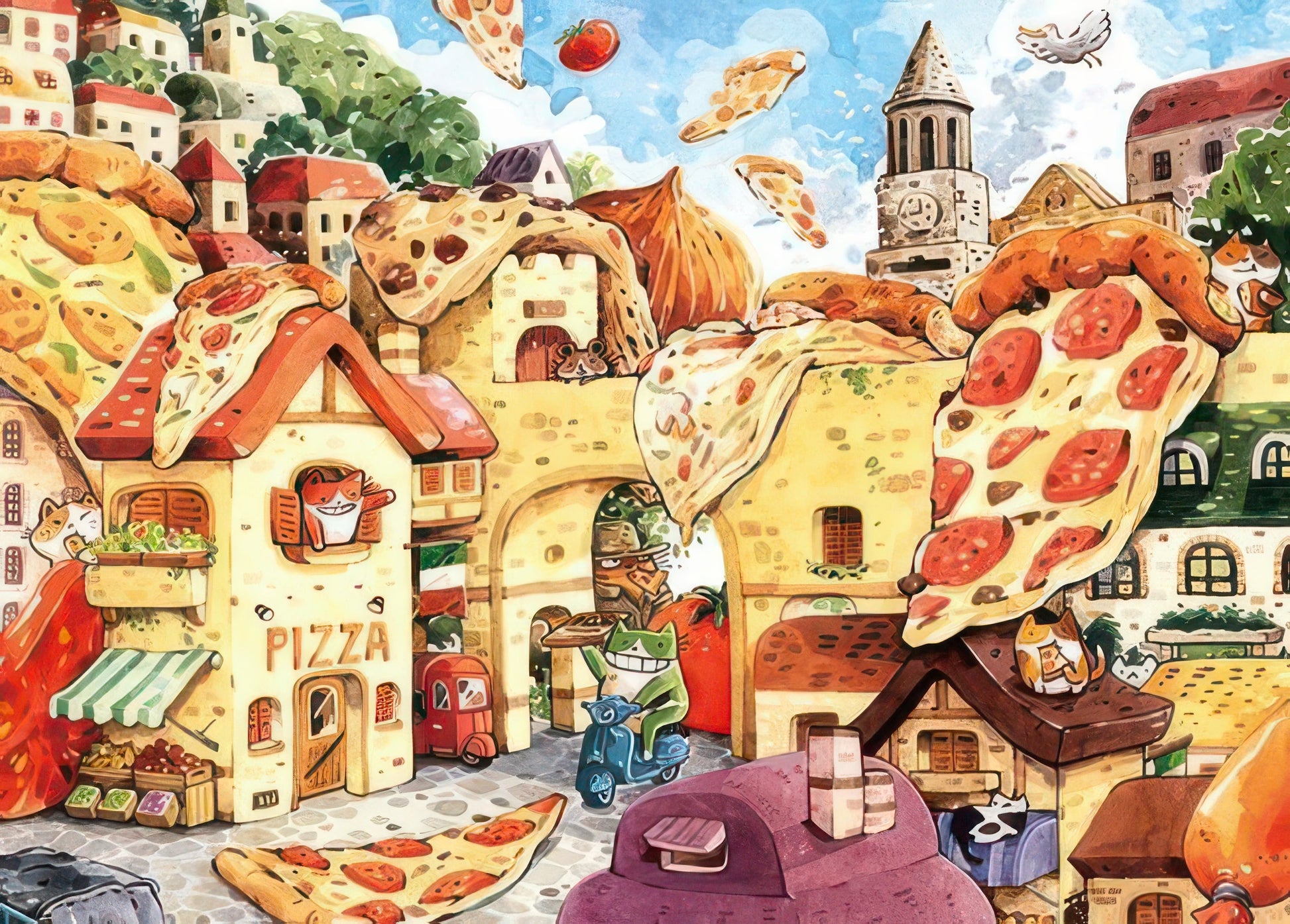 appleone-r500-001-illustration-pizza-town-500-pieces-jigsaw-puzzle