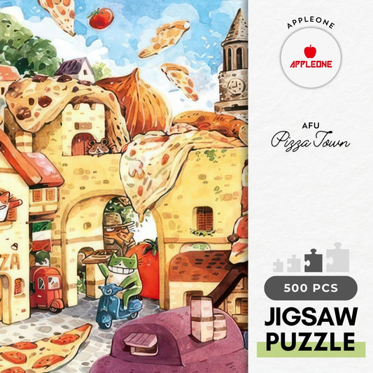 Appleone R500-001　Illustration • Pizza Town　500 Pieces Jigsaw Puzzle