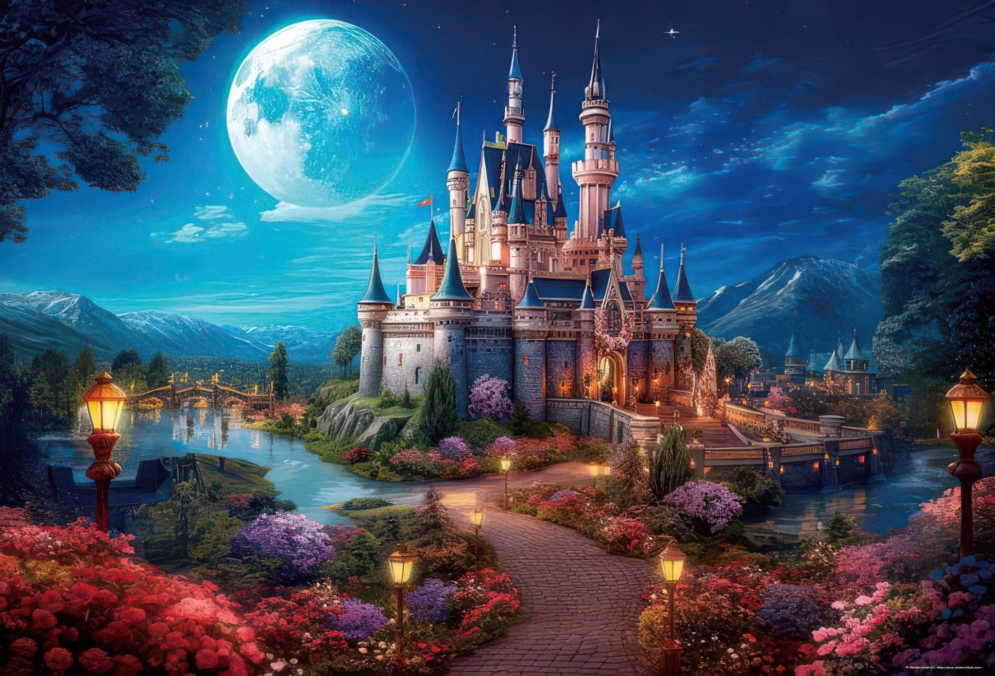 beverly-1000-037-castle-sleeping-under-the-moonlight-1000-pieces-jigsaw-puzzle