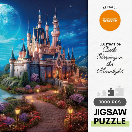 Beverly 1000-037　Illustration • Castle Sleeping in the Moonlight　1000 Pieces Jigsaw Puzzle