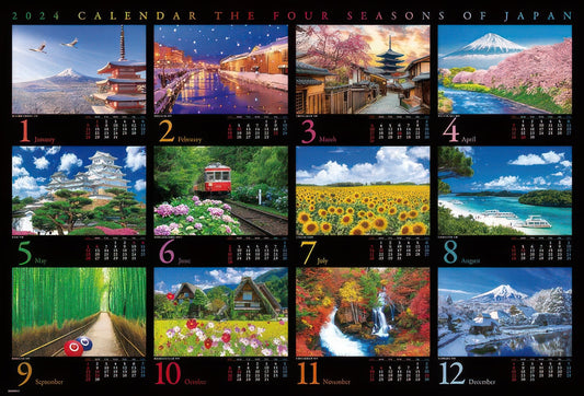 Beverly 1000-043　Scenery • Japan Travel Calendar 2024　1000 Pieces Jigsaw Puzzle