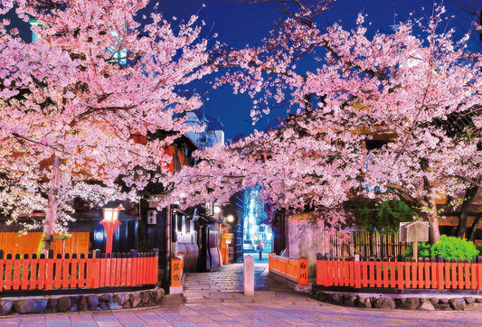 Beverly 1000-050　Scenery • Night Cherry Blossoms in Gion　1000 Pieces Jigsaw Puzzle