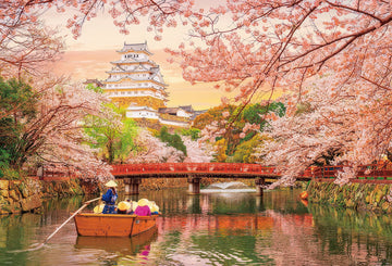 beverly-1000-080-scenery-cherry-blossoms-and-himeji-castle-at-sunset-1000-pieces-jigsaw-puzzle