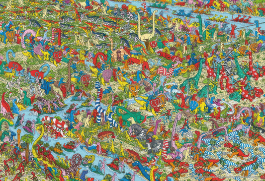 Beverly 1000M-005　Where's Wally • Jurassic Game　1000 Pieces Jigsaw Puzzle