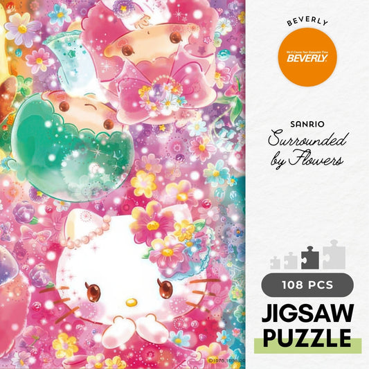 Beverly 108-842　Sanrio • Surrounded by Flowers　108 Pieces Jigsaw Puzzle