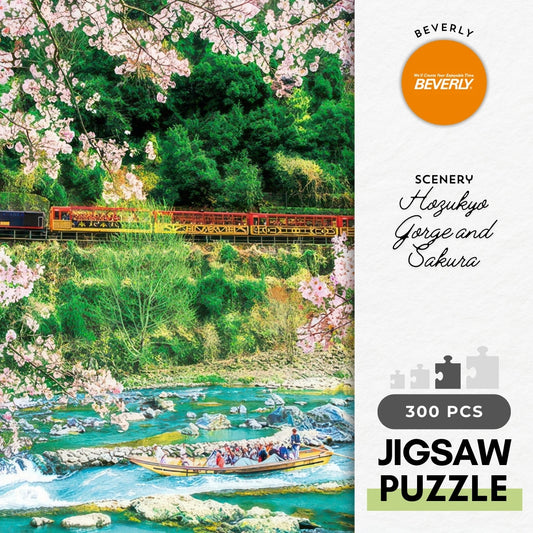 Beverly 300-007　Scenery • Hozukyo Gorge and Sakura　300 Pieces Jigsaw Puzzle