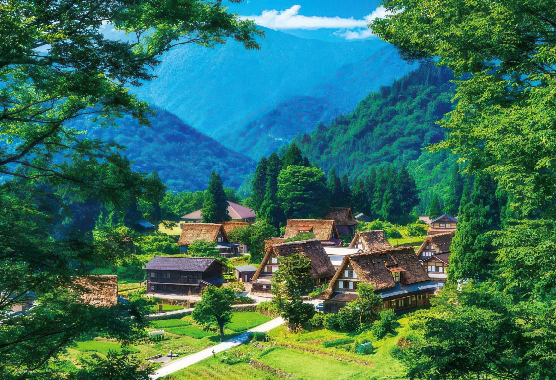 beverly-300-016-scenery-gassho-zukuri-village-gokoyama-300-pieces-jigsaw-puzzle