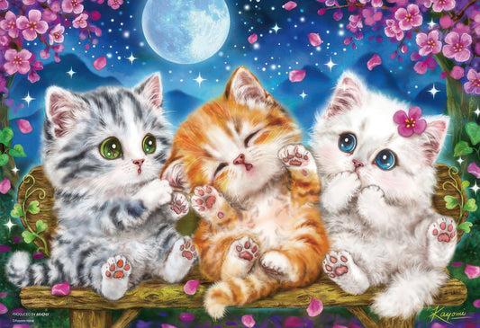 Beverly 300-046　Animal • Moonlit Night Chat　300 Pieces Jigsaw Puzzle