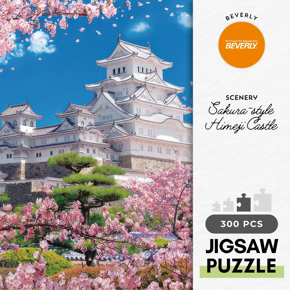 beverly-300-058-scenery-sakura-style-himeji-castle-300-pieces-jigsaw-puzzle