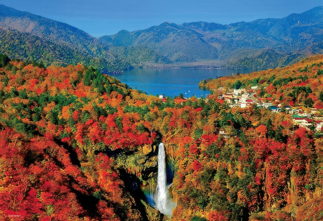 beverly-300-106-scenery-sparkling-autumn-leaves-and-kegon-falls-300-pieces-jigsaw-puzzle