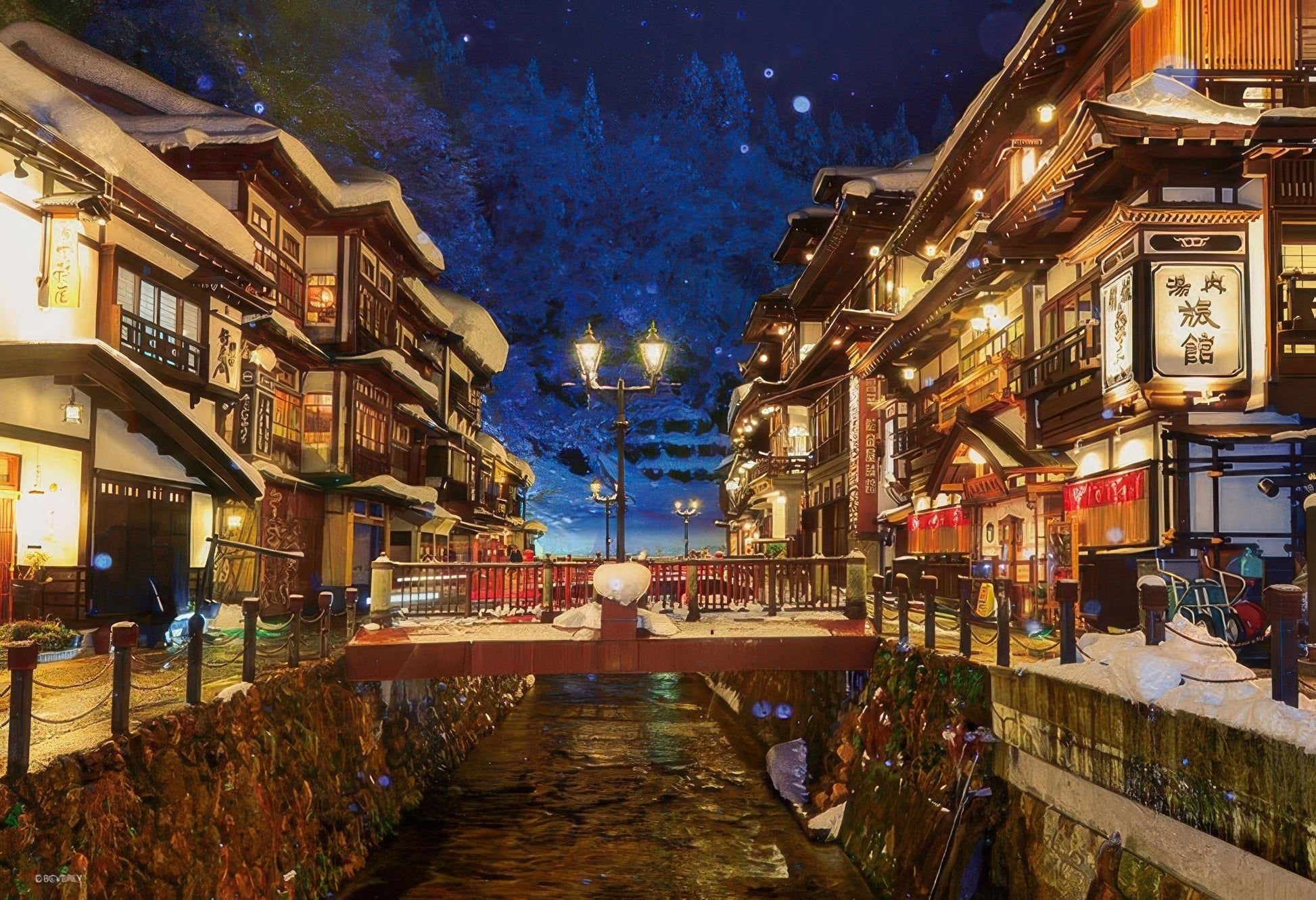 beverly-300-113-scenery-snowy-ginzan-onsen-300-pieces-jigsaw-puzzle