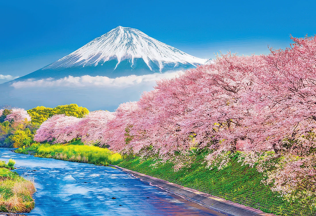 beverly-300-125-scenery-mt-fuji-and-cherry-blossoms-along-the-urui-river-300-pieces-jigsaw-puzzle