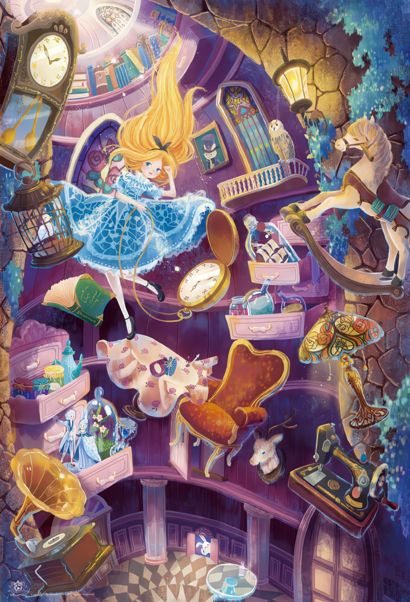 beverly-31-454-illustration-down-the-rabbit-hole-1000-pieces-jigsaw-puzzle