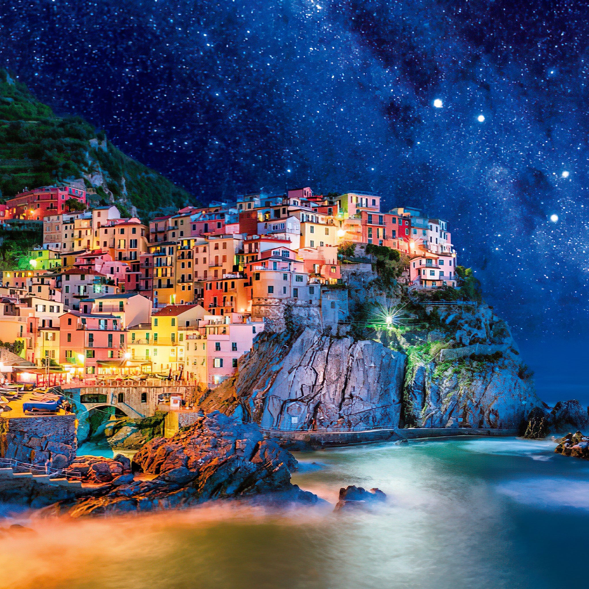 Beverly • Night • Starry Sky Cinque Terre　1000 PCS　Jigsaw Puzzle