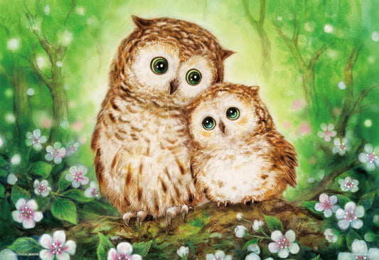 Beverly 33-109　Animal • Owls in Green Forest　300 Pieces Jigsaw Puzzle