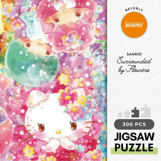 Beverly 33-173　Sanrio • Surrounded by Flowers　300 Pieces Jigsaw Puzzle