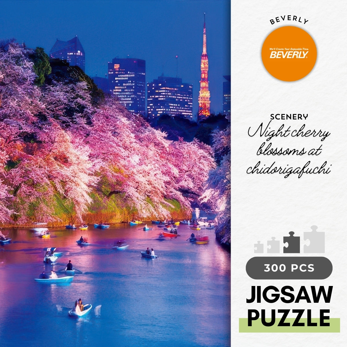 beverly-33-207-scenery-night-cherry-blossoms-at-chidorigafuchi-300-pieces-jigsaw-puzzle