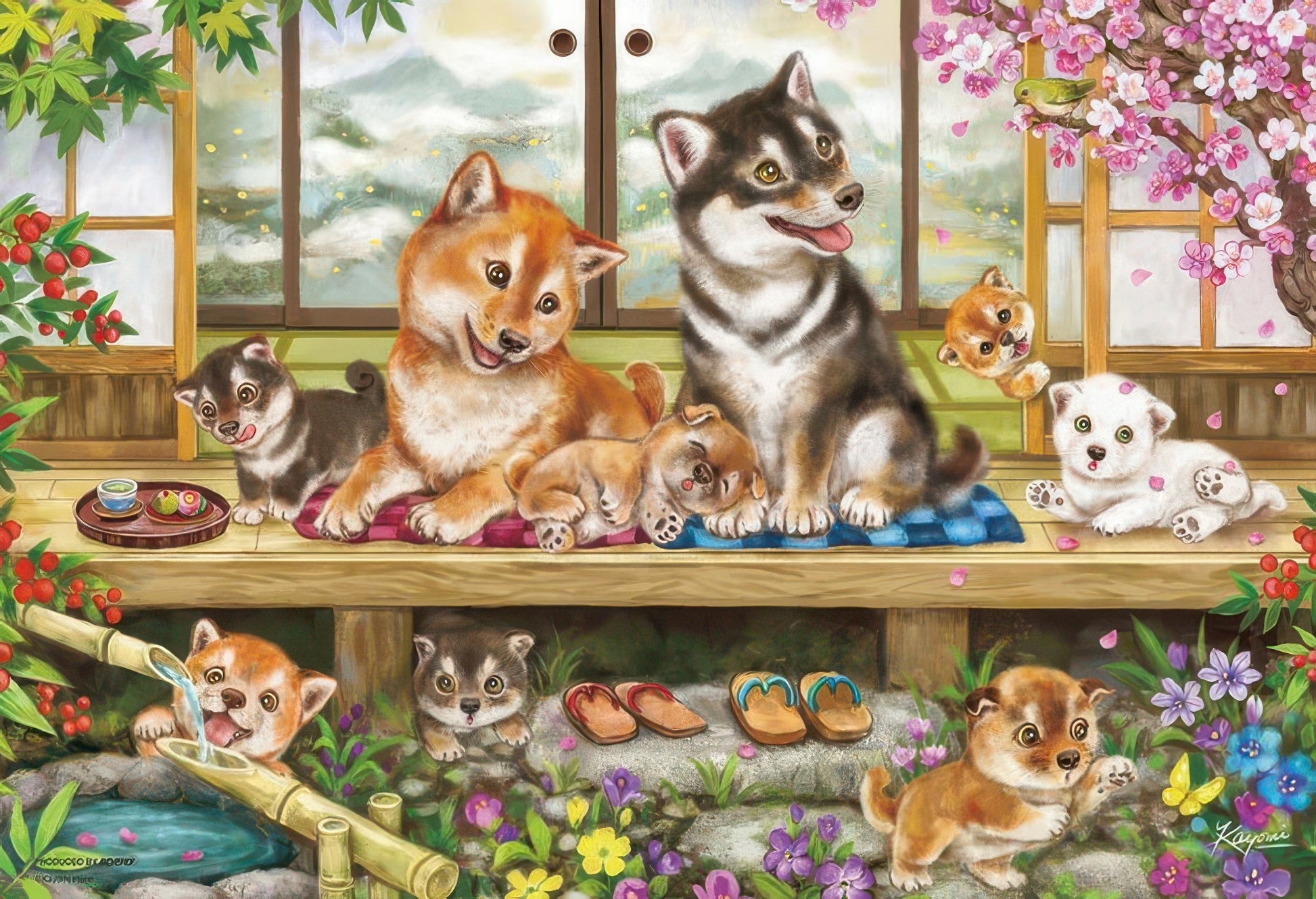 beverly-33-210-animal-shiba-s-porch-time-300-pieces-jigsaw-puzzle