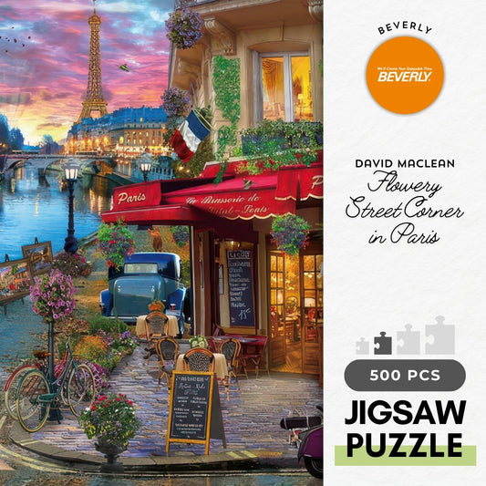 Beverly 500S-003　Illustration • Flowery Street Corner in Paris　500 Pieces Jigsaw Puzzle