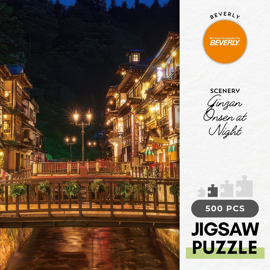 Beverly 500S-016　Scenery • Ginzan Onsen at Night　500 Pieces Jigsaw Puzzle