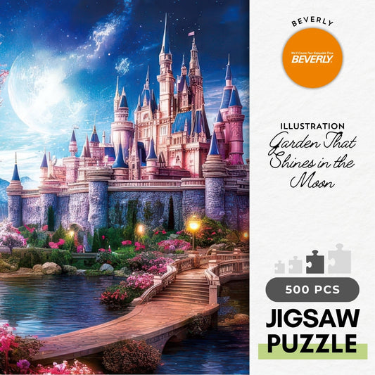 Beverly 500S-018　Illustration • Garden That Shines in the Moon　500 Pieces Jigsaw Puzzle