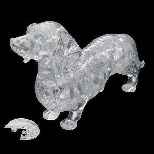 Beverly 50180　Animal • Clear Dachshund　41 Pieces Crystal 3D Puzzle